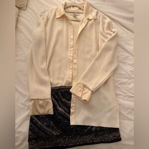 Express Tricot Cream Sweater